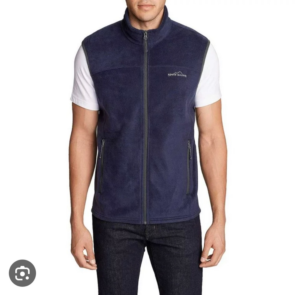 Eddie Bauer Men Quest 200 Fleece Vest Jacket